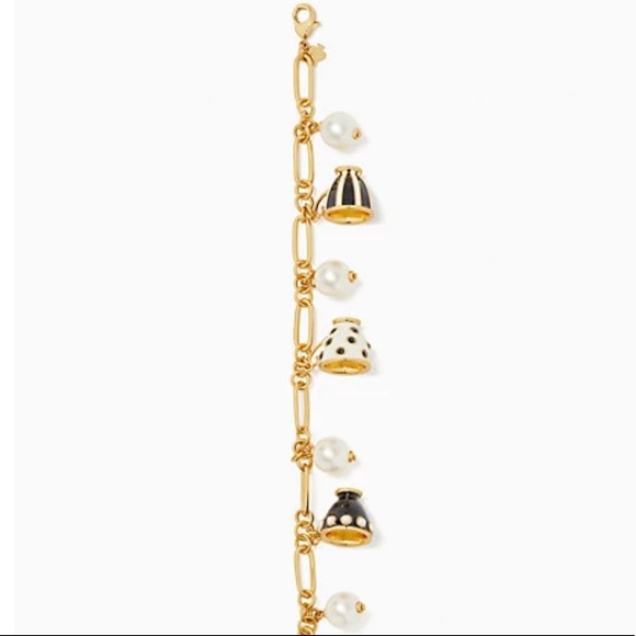 Kate Spade NWT Alice in Wonderland Teacup Charm Bracelet - Picture 2 of 11